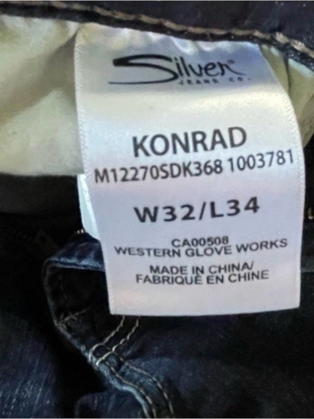 Silver Men’s Jeans Konrad Slim Fit Straight 32x34 - Picture 4 of 9